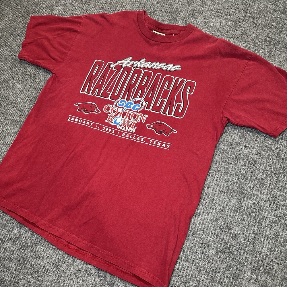 Y2K Vintage Arkansas Razorbacks SBC Cotton Bowl‎ Dallas Tx 2002 Size Large